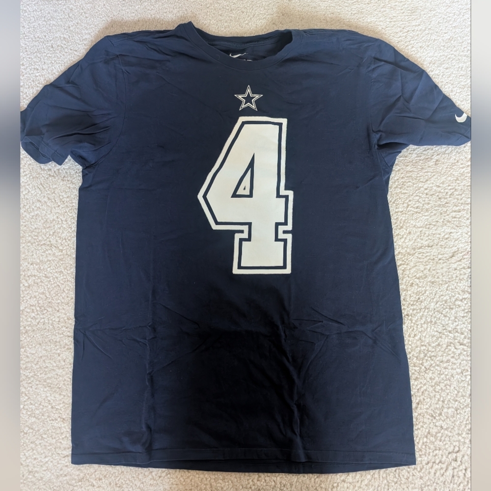 Nike Dallas Cowboys Prescott Tshirt Navy Blue Never Worn